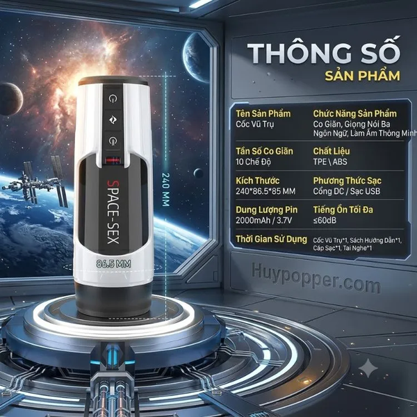 Máy Thủ Dâm Tự Động Cảm Giác Da Người Space-Sex | Động Cơ Co Giãn Dập Tự Động
