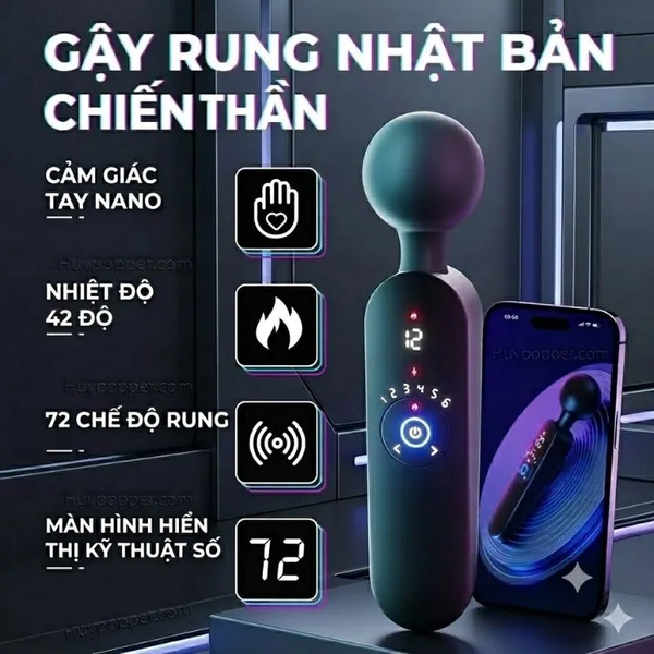 Gậy rung Nhật Bản cho nam Eagle Ares nhỏ gọn rung cực mạnh