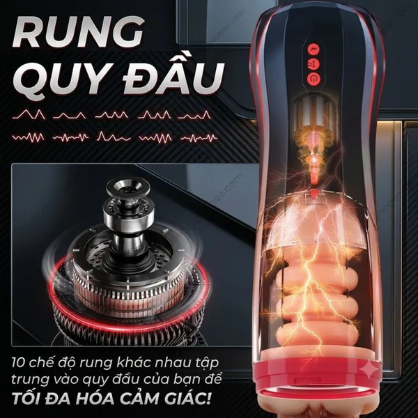 Máy Sục Cường Độ Cao Cho Nam Flaviana | 5 Tốc Độ Dập, Rung Quy Đầu 10 Chế Độ