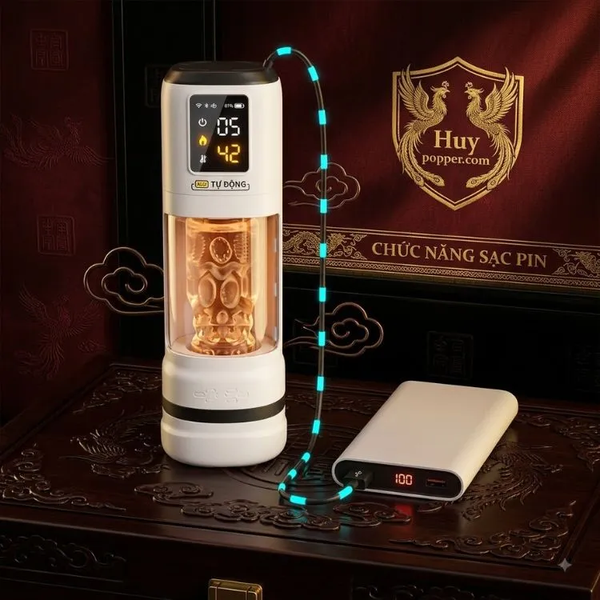 Máy Sục Tự Động Cho Nam Verna | Tỏa Nhiệt 42°C Vừa Rung Vừa Sục Nhỏ Gọn Cực Phê