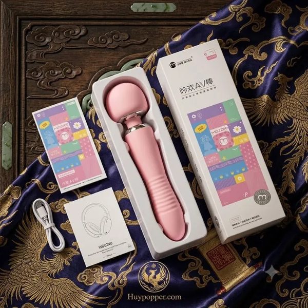Chày Rung Thụt Hai Đầu Blossom Cao Cấp – Thiết Kế 2 Trong 1 Tự Động Thụt Thò 11cm Kèm Sưởi Ấm Thông Minh
