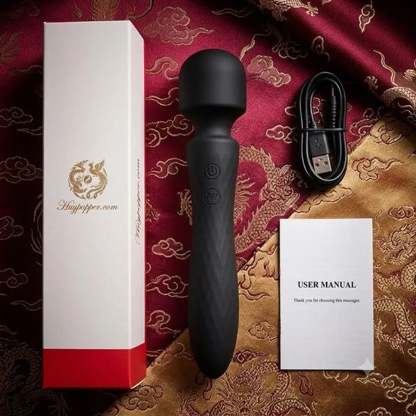 Máy Massage 2 Đầu Black Diamond Silicone 100% Chống Nước Toàn Thân