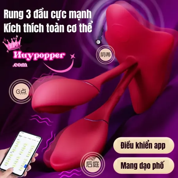 Trứng rung 2 đầu 3 cục rung siêu mạnh Cleo