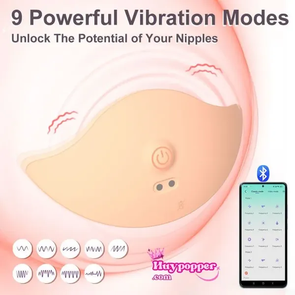 Trứng Rung App SIREN – Massage Đầu Ngực, Ngụy Trang Áo Lót (Không Kẹp Đau)