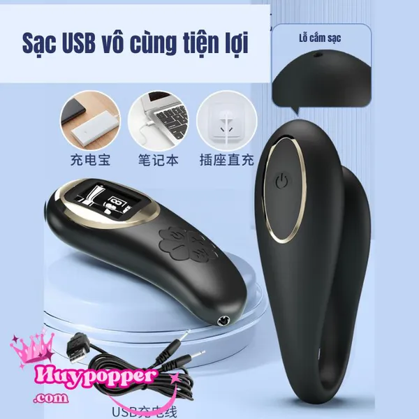 Trứng rung điều khiển từ xa chữ C màn hình Led