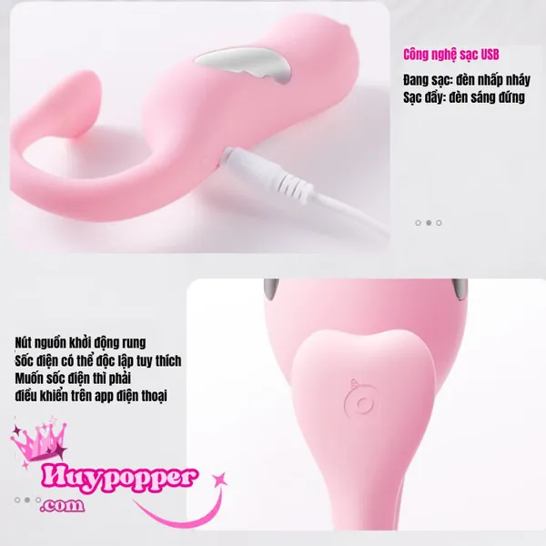 Trứng Rung Điều Khiển Từ Xa Sốc Điện Mizz Zee