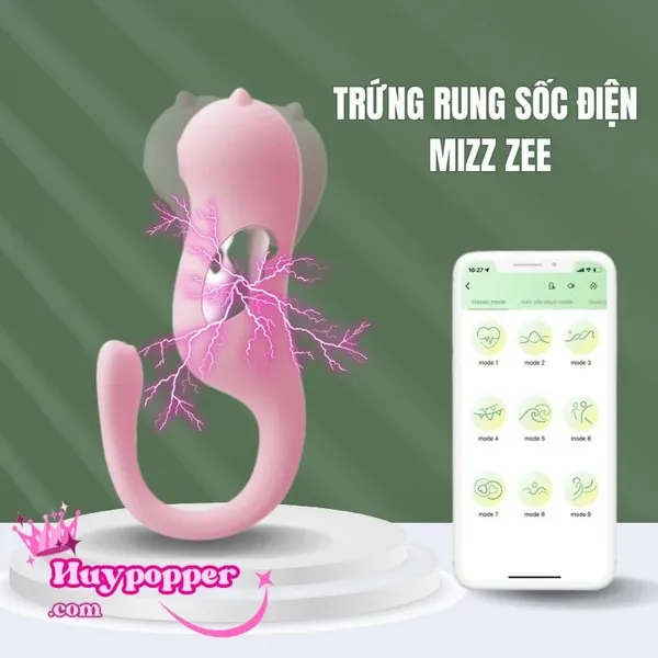 Trứng Rung Điều Khiển Từ Xa Sốc Điện Mizz Zee