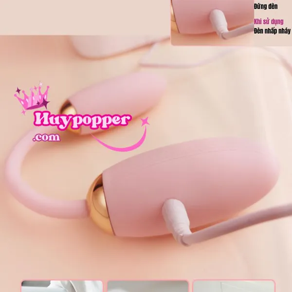 Trứng Rung Tình Yêu Hai Đầu Bẻ Cong Được Điều Khiển Từ Xa