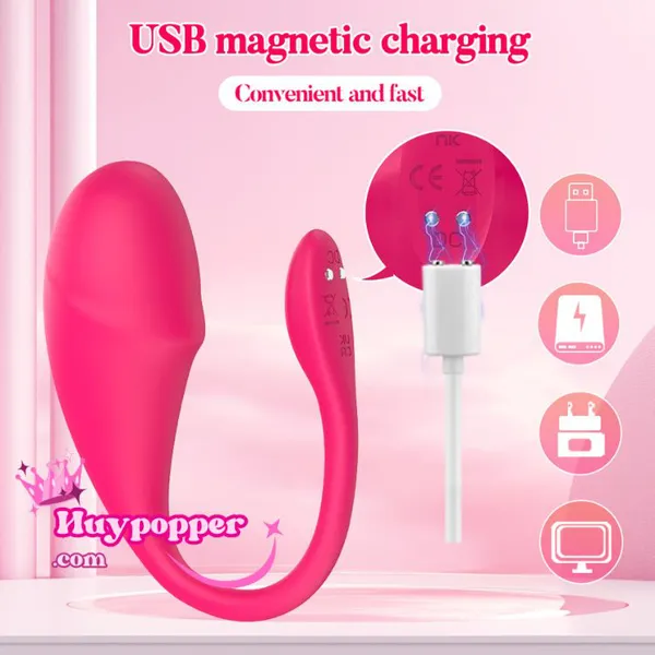 Trứng rung Love Spouse điều khiển từ xa sạc nam châm