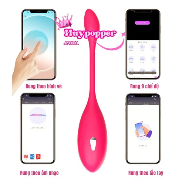 Trứng Rung Sốc Điện Điều Khiển Từ Xa Bằng App Levett