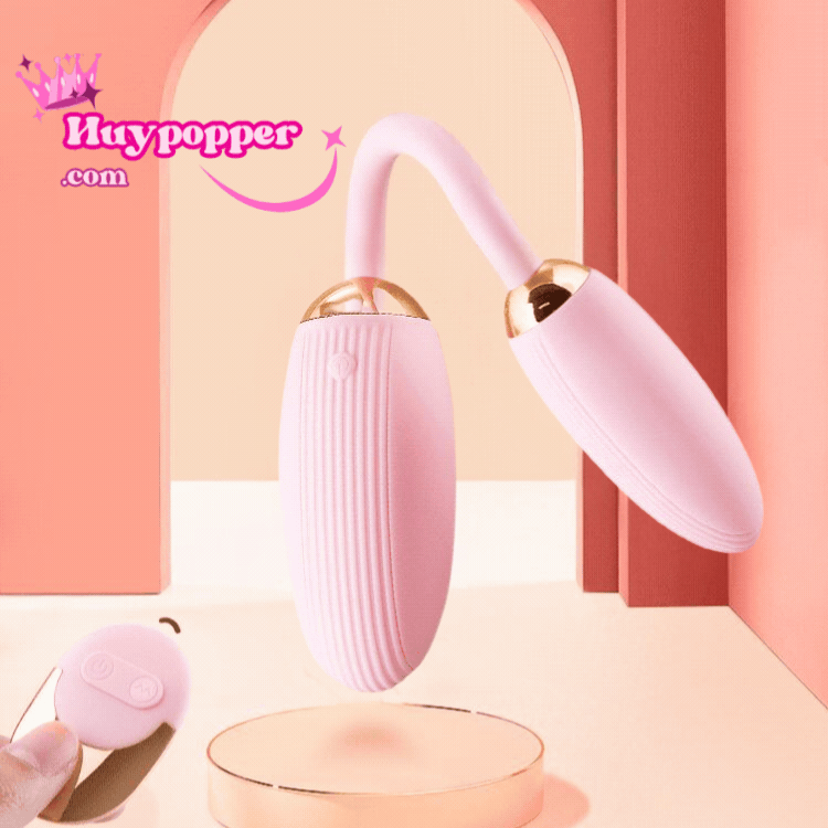 Trứng Rung Tình Yêu Hai Đầu Bẻ Cong Được Điều Khiển Từ Xa