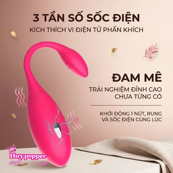 Trứng rung xung điện Levett điều khiển từ xa qua App cao cấp