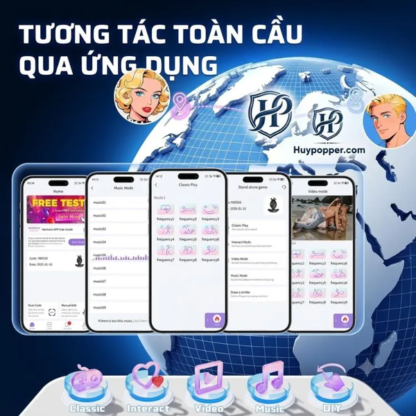 Butt Plug Hậu Môn Triton Cánh Hoa Xoay 360° Kết Nối App