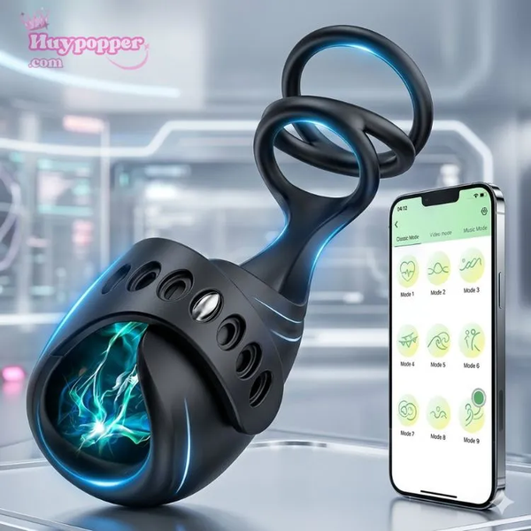 Máy rung kích thích đầu dương vật điều khiển từ xa qua App Fabius