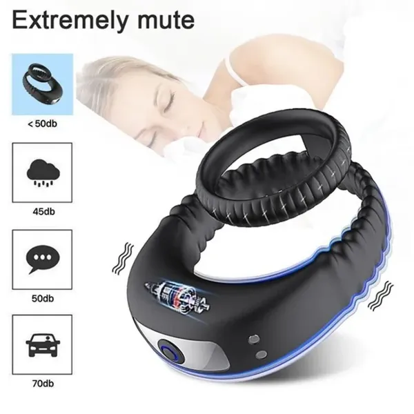 Vòng rung kép đeo dương vật Jella