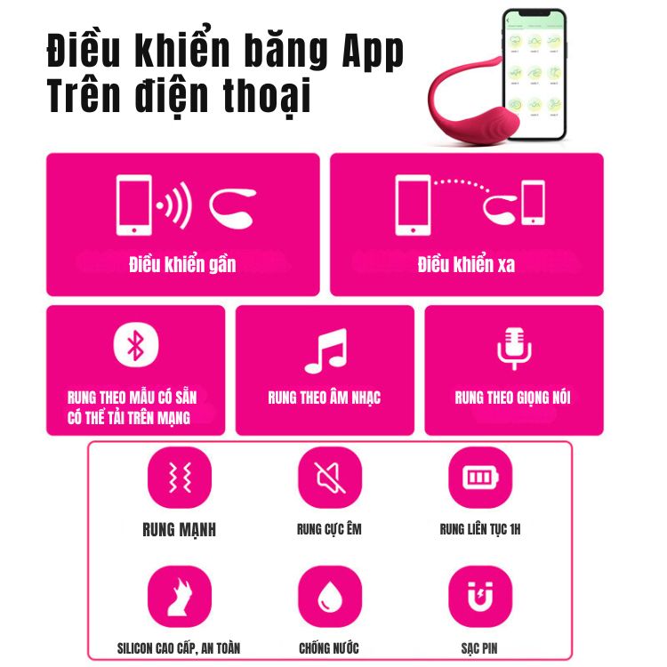 Việc sử dụng app khiến cho trứng rung BIlly có vô vàn chức năng, có thể điều khiển khoảng cách gần hoặc rất xa, có thể điều khiển theo âm nhạc, giọng nói hoặc các mẫu có sẵn trên mạng, điều này sẽ khiến nàng khóc thét Việc sử dụng app khiến cho trứng rung BIlly có vô vàn chức năng, có thể điều khiển khoảng cách gần hoặc rất xa, có thể điều khiển theo âm nhạc, giọng nói hoặc các mẫu có sẵn trên mạng, điều này sẽ khiến nàng khóc thét