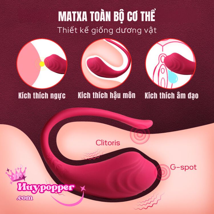 Trứng rung billy chức năng kích thích phụ nữ rất cao, thiết kế cong gồ phần đầu nên cùng 1 lúc có thể vừa kích thích điểm G spot sâu bên trong và âm đạo bên ngoài. Ngoài ra Billy còn có thể dùng kích thích hậu môn Trứng rung billy chức năng kích thích phụ nữ rất cao, thiết kế cong gồ phần đầu nên cùng 1 lúc có thể vừa kích thích điểm G spot sâu bên trong và âm đạo bên ngoài. Ngoài ra Billy còn có thể dùng kích thích hậu môn