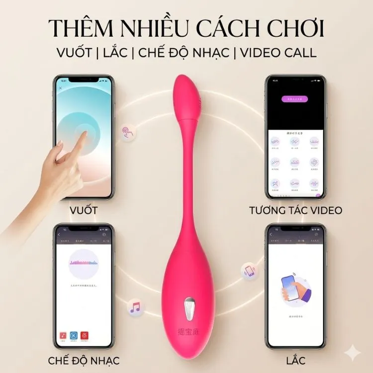 Trứng rung thông minh Levett tích hợp đa dạng chế độ điều khiển qua ứng dụng Trứng rung thông minh Levett tích hợp đa dạng chế độ điều khiển qua ứng dụng