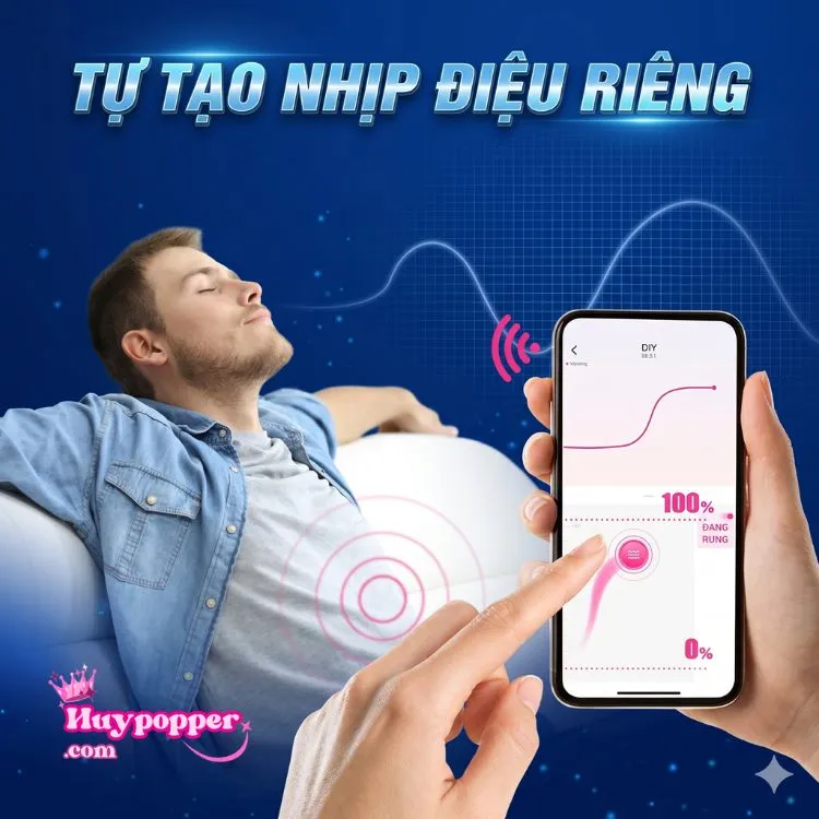 Chức năng DIY thông minh trên App iOS cho phép người dùng dùng ngón tay vuốt vẽ đồ thị để tự tạo ra nhịp điệu rung riêng biệt cho máy thủ dâm. Chức năng DIY thông minh trên App iOS cho phép người dùng dùng ngón tay vuốt vẽ đồ thị để tự tạo ra nhịp điệu rung riêng biệt cho máy thủ dâm.