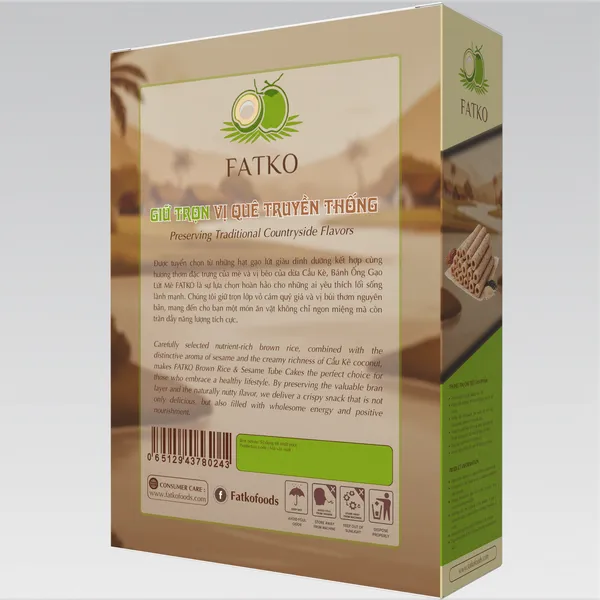 Bánh Ống Gạo Lứt Mè FATKO