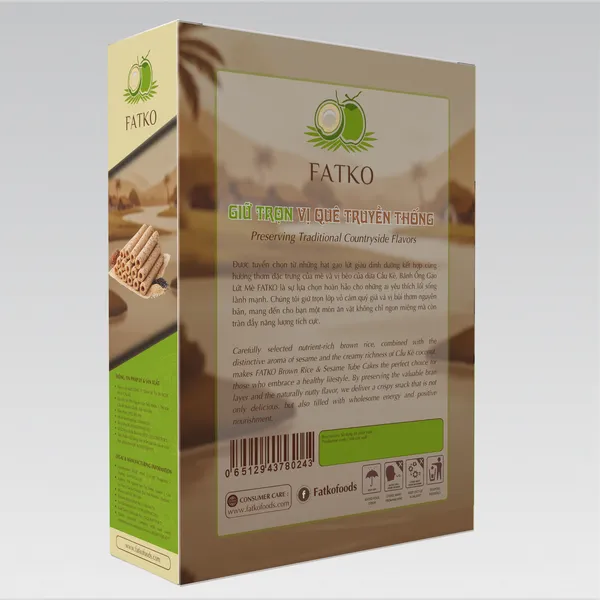 Bánh Ống Gạo Lứt Mè FATKO