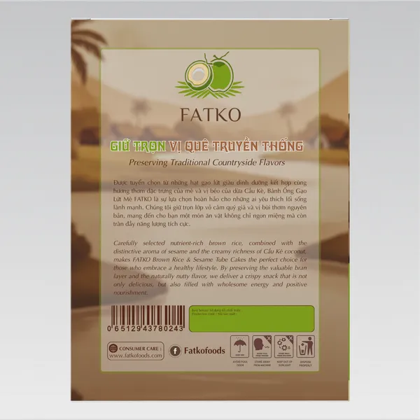 Bánh Ống Gạo Lứt Mè FATKO