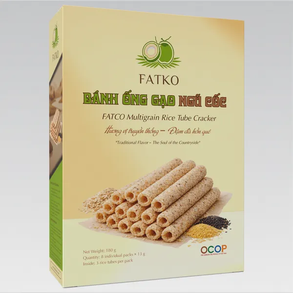 Bánh Ống Gạo Ngũ Cốc FATKO