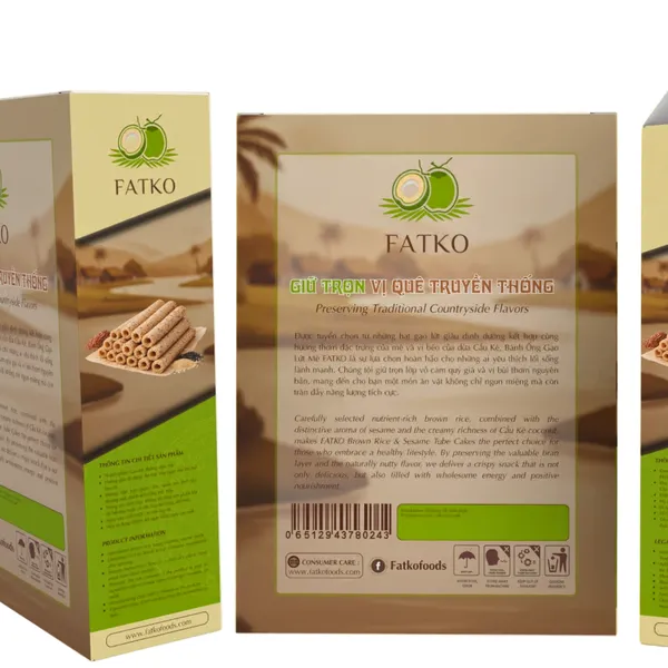 Bánh Ống Gạo Lứt Mè FATKO