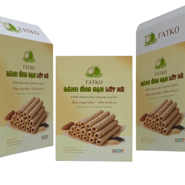 Bánh Ống Gạo Lứt Mè FATKO
