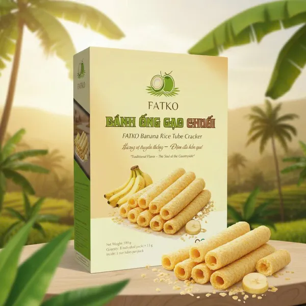 Bánh Ống Gạo Chuối FATKO