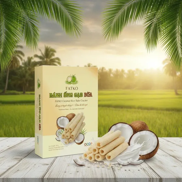 Bánh ống Gạo Dừa FATKO