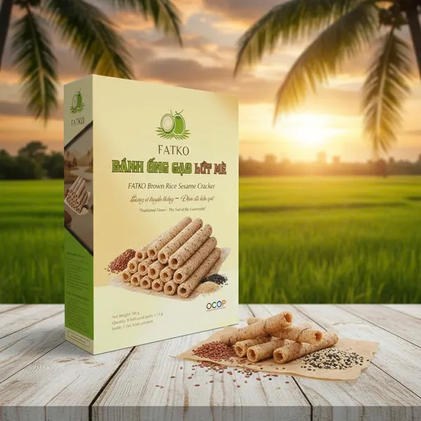 Bánh Ống Gạo Lứt Mè FATKO