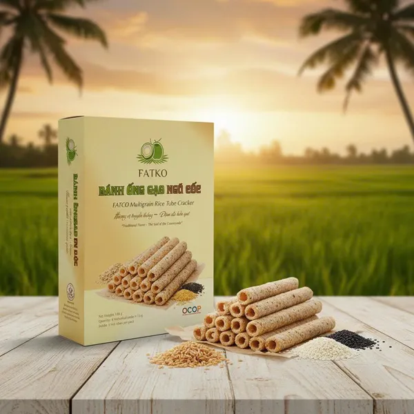 Bánh Ống Gạo Ngũ Cốc FATKO