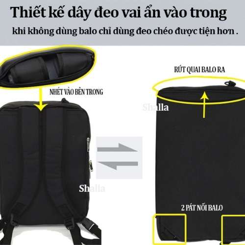 Cặp học sinh đa năng cấp 2 cấp 3 Dù Xốp Thái viền góc hoa văn thời trang Shalla (Cặp học sinh đa năng nguồn sỉ)