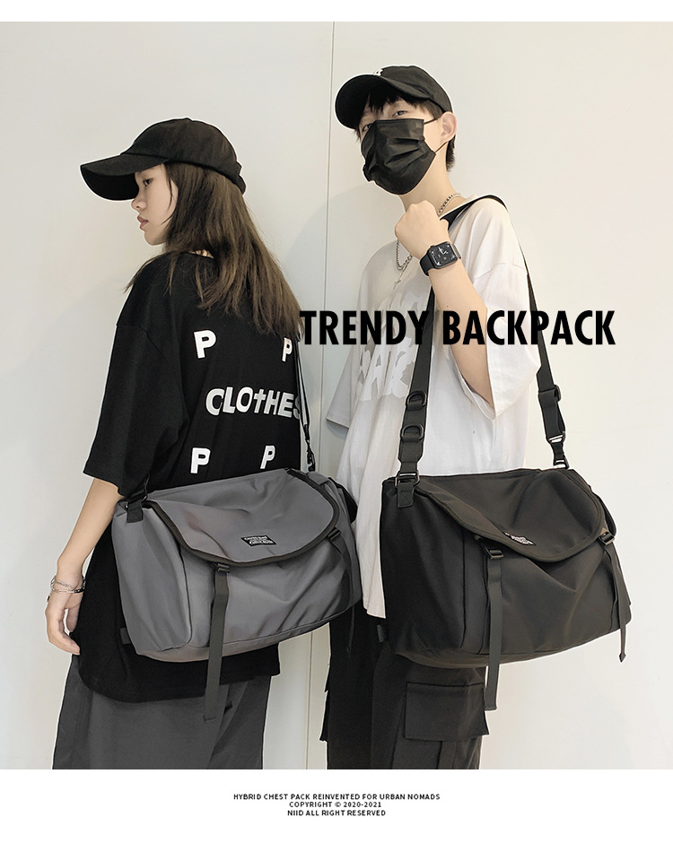 Túi đeo chéo Xu hướng Hồng Kông phong cách nam và nữ túi vest đa chức năng túi đeo ngực hip-hop túi dụng cụ HÀNG NHẬP KHẨU SIÊU CẤP