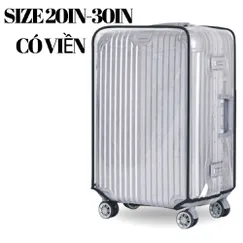 Bao trùm bọc vali nhựa có viền cao cấp trong suốt SWE98 Shalla 