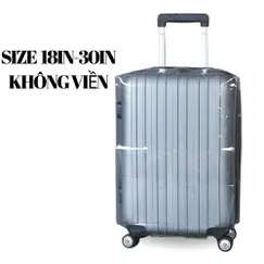 Trùm bọc vali trong suốt không viền toàn thân, nhiều size chống nước SALE