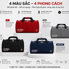 Túi du lịch tập gym size 45cm - 55cm 4 màu 5 ngăn Bokota phong cách nhật bản