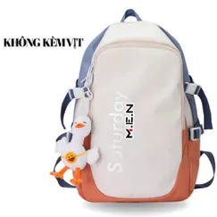 Balo thời trang màu nhợt Satur hàn quốc không kèm phụ kiện