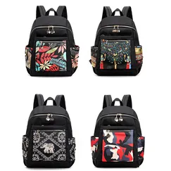 Balo nữ vải dù lạnh cao cấp 4 mùa hoa lá hàn quốc Shalla