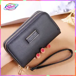 Ví nữ cầm tay dài  young vuông mini kẹp đôi bản lớn siêu đẹp DS54 Shalla (ví nữ cầm tay dài giá sỉ )