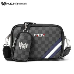 Túi đeo chéo Nam nữ kèm túi mini màu đẹp sộc góc viền Friend-ST N01