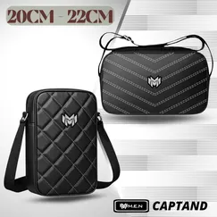 Túi đeo chéo trẻ trung kiểu ngang và kiểu đứng CAPTAND MEN 20cm 22cm cao cấp [CHÍNH HÃNG] 