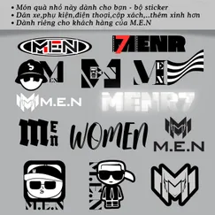 Miếng dán sticker sang trọng độc lạ M.E.N siêu ngầu 