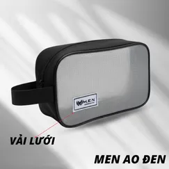 Túi quai xách unisex thời trang MEN AO đen xám [CÓ BẢO HÀNH]