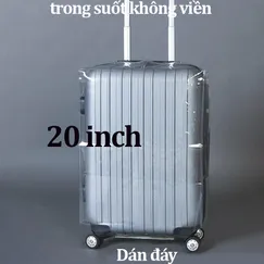 Trùm bọc vali trong suốt 28 inch không viền toàn thân, nhiều size chống nước SALE 