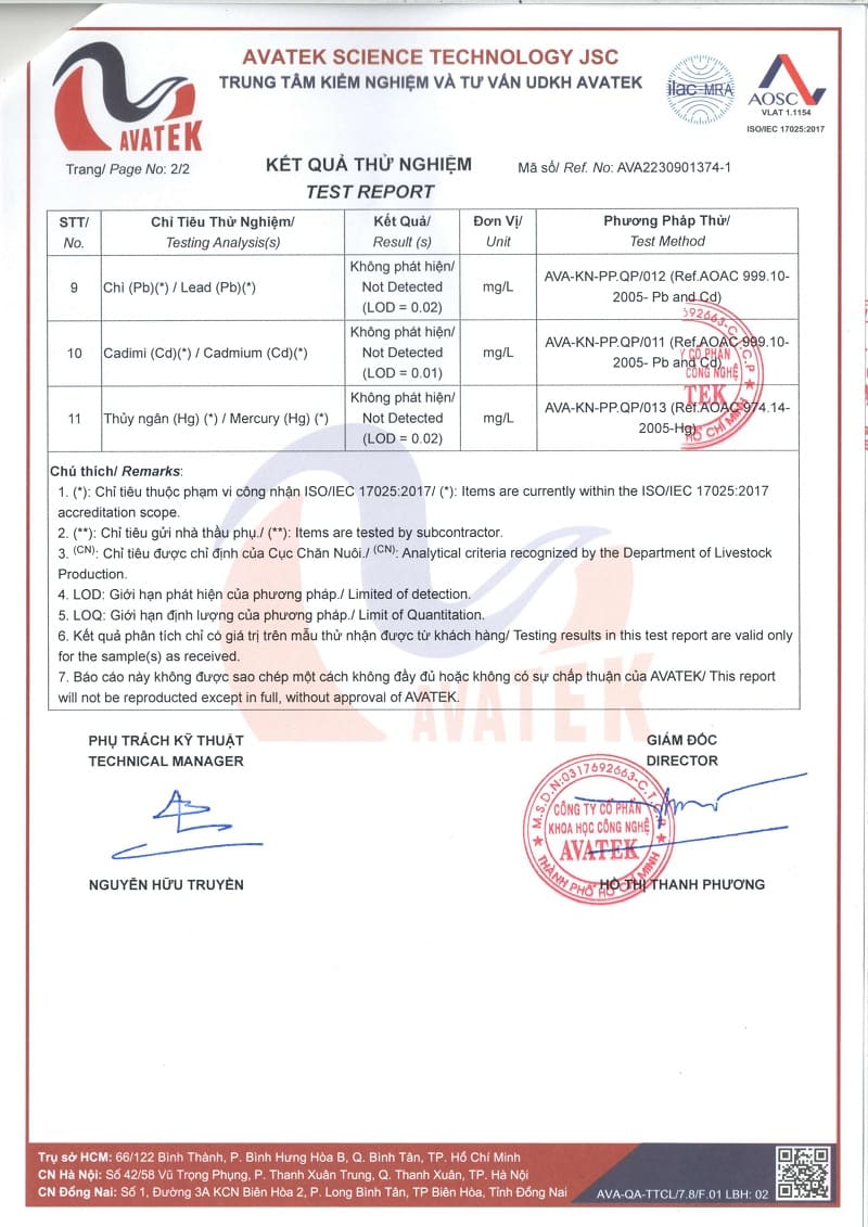 Gấy Chứng Nhận Sản Phẩm 2