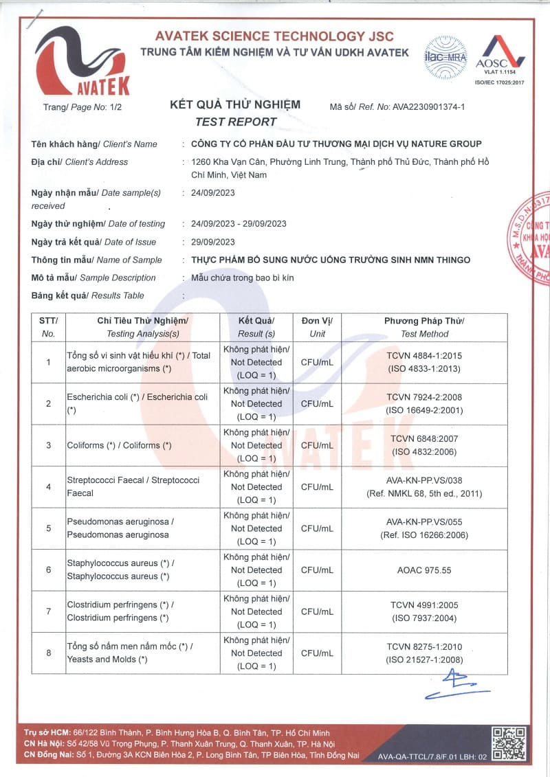 Gấy Chứng Nhận Sản Phẩm