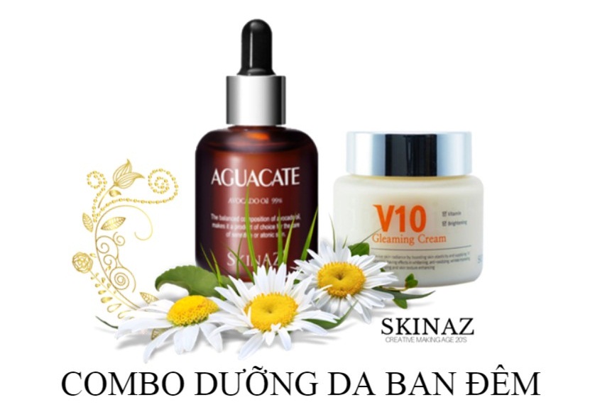 combo duong da mat skinaz ban dem