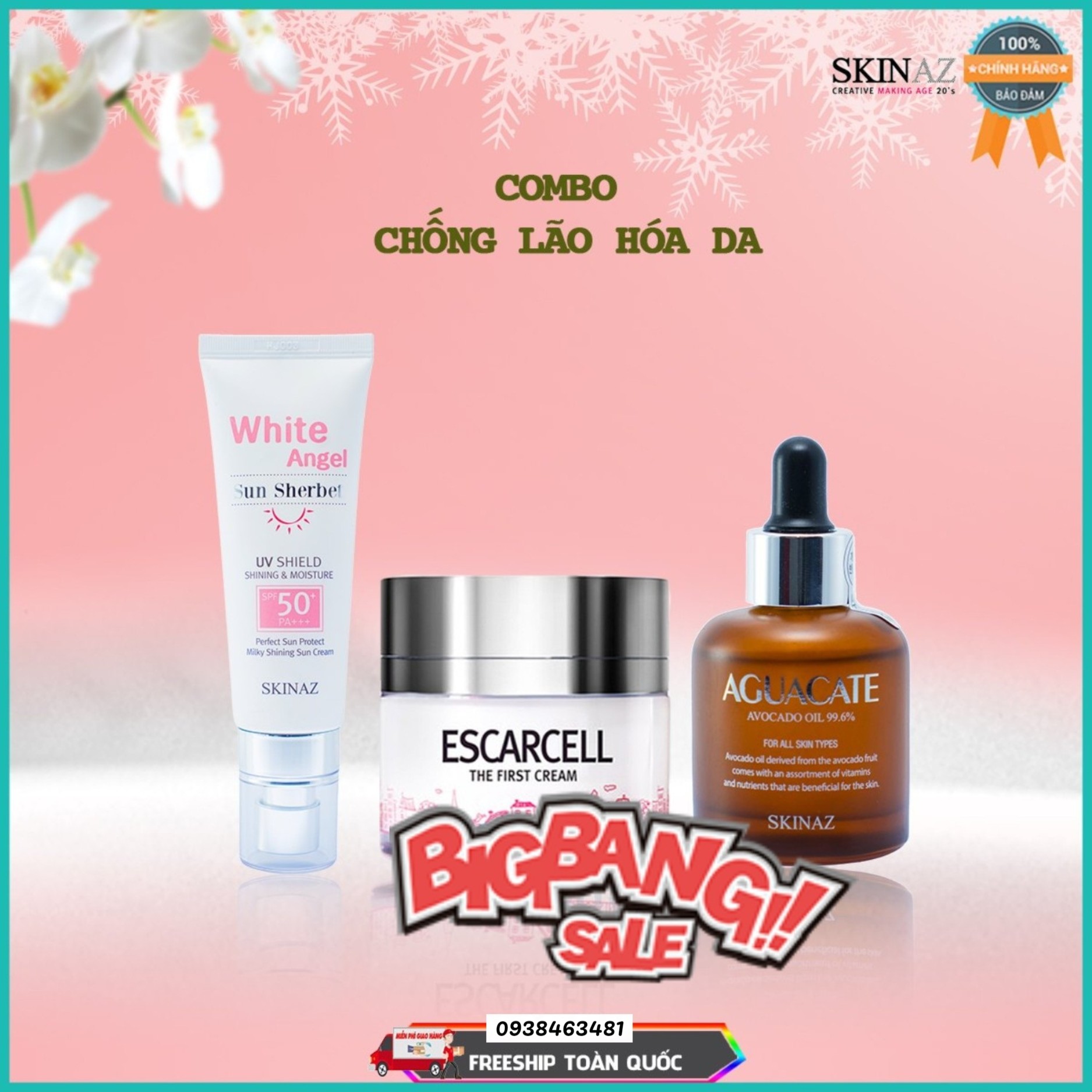 Combo chống lão hóa da cao cấp skinaz -1